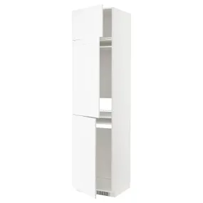 IKEA METOD МЕТОД, высокий шкаф д / холод / мороз / 3 дверцы, белый Энкёпинг / белая имитация дерева, 60x60x240 см 294.735.36 фото