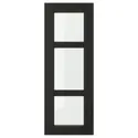 IKEA LERHYTTAN ЛЕРХЮТТАН, стеклянная дверь, чёрный цвет, 30x80 см 403.560.79 фото thumb №1
