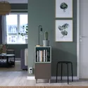 IKEA EKET ЭКЕТ, комбинация шкафов с ножками, темно-серый светло-серый / синий / металлик, 35x35x80 см 795.217.14 фото thumb №3