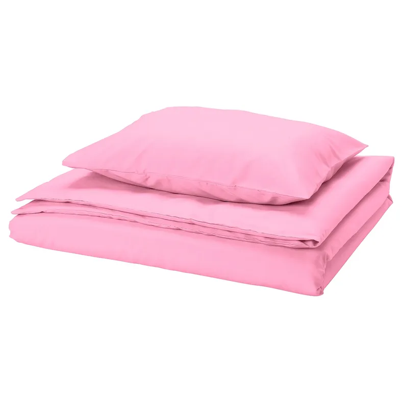 IKEA PILTANDVINGE ПІЛТАНДВНГЕ, підковдра та наволочка, блідо-рожевий, 150x200/50x60 см 005.791.47 фото №1