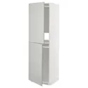 IKEA METOD МЕТОД, висока шафа для холодильнка / морозил, білий / Хавсторп світло-сірий, 60x60x200 см 295.393.68 фото thumb №1
