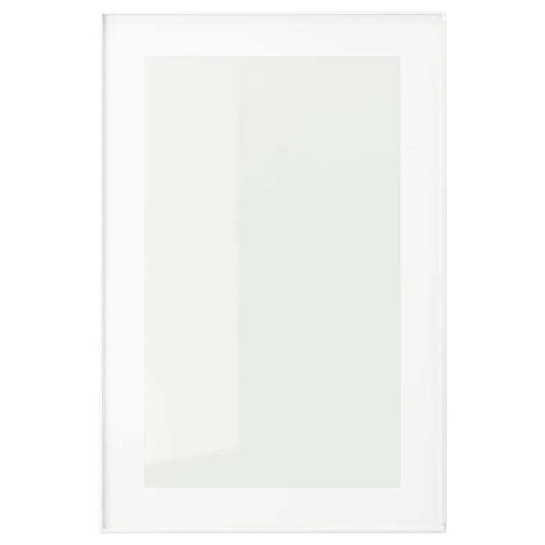 IKEA HEJSTA ХЕЙСТА, скляні дверцята, білий / прозоре скло, 40x60 см 405.266.37 фото №1