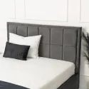 Кровать двуспальная бархатная MEBEL ELITE CARLOS Velvet, 140x200 см, серый фото thumb №4