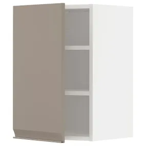 IKEA METOD МЕТОД, навесной шкаф с полками, белый / матовый темно-бежевый, 40x60 см 994.918.29 фото
