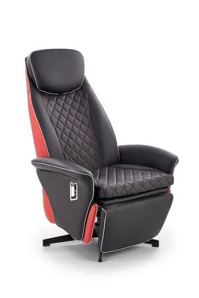 М'яке крісло HALMAR CAMARO чорний/червоний фото