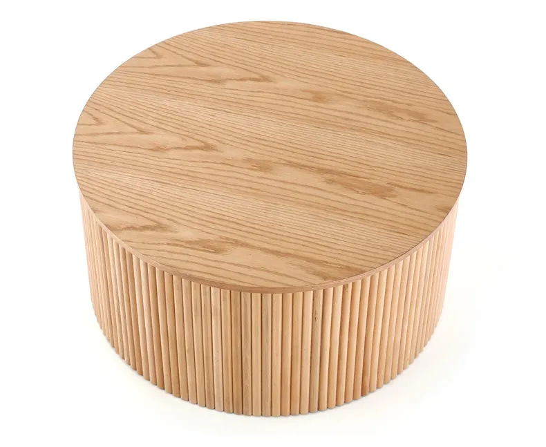 Журнальный столик деревянный круглый HALMAR WOODY, 80x80 см, натуральный фото №3