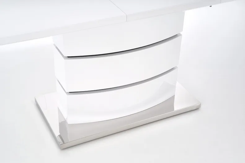 Обідній стіл розкладний HALMAR NOBEL 160-200x90 см білий фото №9