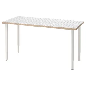 IKEA LAGKAPTEN ЛАГКАПТЕН / OLOV ОЛОВ, письменный стол, белый антрацит / белый, 140x60 см 995.084.91 фото