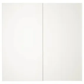 IKEA HASVIK ХАСВИК, пара раздвижных дверей, белый, 200x201 см 705.215.39 фото