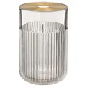 IKEA GRADVIS ГРАДВІС, ваза з металевою вставкою, прозоре скло / золотавий, 21 см 405.029.19 фото thumb №1