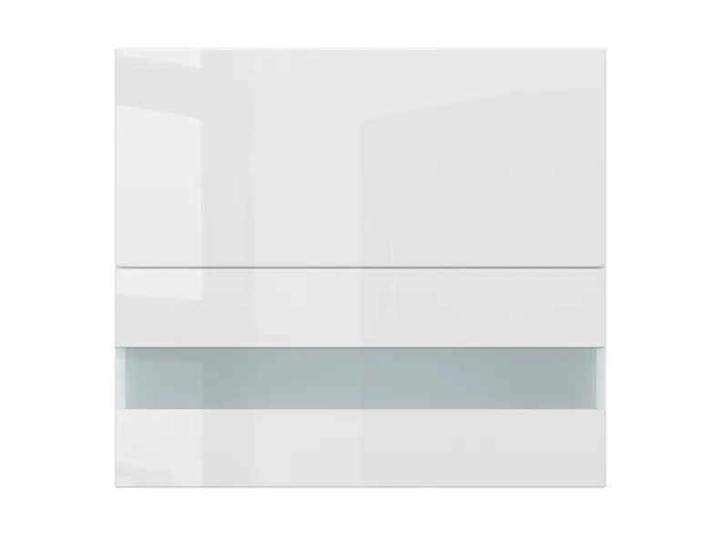 Кухонна шафа BRW Top Line 80 см з нахилом вітрини білий глянцевий, альпійський білий/глянцевий білий TV_G2O_80/72_OV/O-BAL/BIP фото №1
