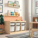 IKEA TROFAST, стеллаж для мусорных контейнеров, Светлая сосна, окрашенная в белый/белый цвет, 93x44x52 см 395.748.65 фото thumb №2