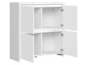 BRW Четырехдверный шкаф Kaspian 105 см белый, белый/матовый белый KOM4D-BI/BIM фото thumb №3