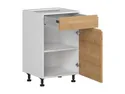 BRW Базовый шкаф для кухни Sole 50 см правый с ящиком soft-close дуб арлингтон, альпийский белый/арлингтонский дуб FH_D1S_50/82_P/STB-BAL/DAANO фото thumb №3