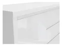 BRW Комод Larios 143 см з 2 дверцятами та 4 шухлядами, білий/глянцевий білий KOM2D4S-BI/BIP фото thumb №5