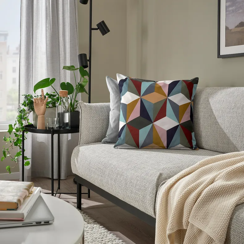 IKEA IDGRAN ІДГРАН, чохол на подушку, різнокольоровий, 50x50 см 405.802.38 фото №3