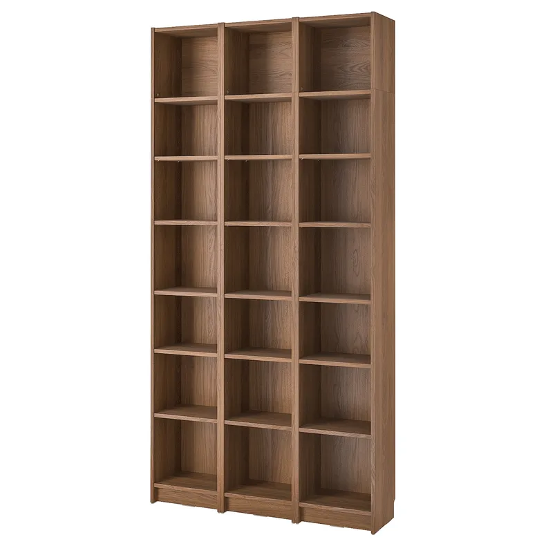 IKEA BILLY БІЛЛІ, комбінація книжк шаф з дод модул, коричневий горіх, 120x28x237 см 294.833.90 фото №1