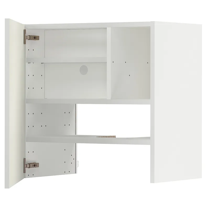 IKEA METOD МЕТОД, настінн шаф д / витяжки з полиц / дверц, білий / ВАЛЛЬСТЕНА білий, 60x60 см 195.073.01 фото №1
