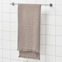 IKEA VALLASÅN ВАЛЛАСОН, банное полотенце, светло-серый / коричневый, 70x140 см 805.021.25 фото thumb №3