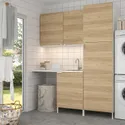 IKEA ENHET ЕНХЕТ, пральня, білий/імітація. дуб, 183x63.5x222.5 см 794.375.17 фото thumb №2