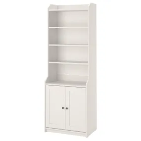 IKEA HAUGA ХАУГА, висока шафа з 2 дверцятами, білий, 70x199 см 204.150.46 фото