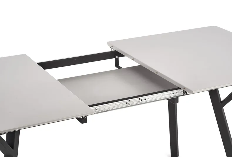 Розкладний стіл кухонний HALMAR BALROG 2 140-180x80 см, стільниця - світло-сіра, ніжки - чорні фото №9