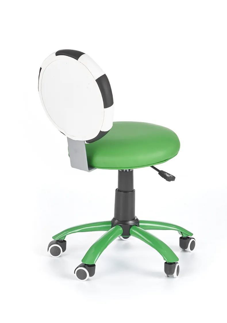 Дитяче крісло обертове HALMAR GOL зелений, екошкіра фото №2