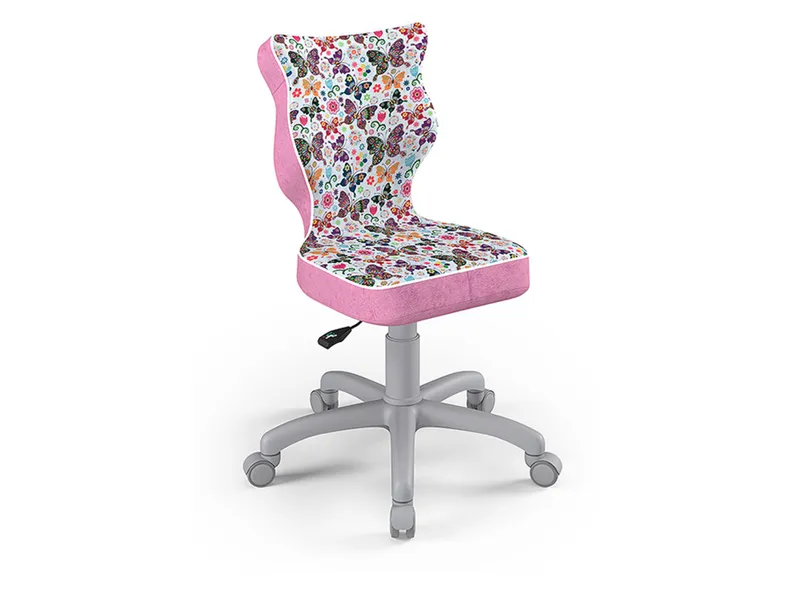 BRW Дитячий стілець для парти метелики розмір 4 OBR_PETIT_SZARY_ROZM.4_STORIA_31 фото №1