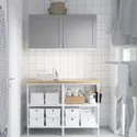 IKEA ENHET ЭНХЕТ, комбинация д / хранения, белая / серая рама, 123x63.5x207 см 995.480.53 фото thumb №3