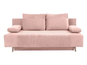 BRW Трехместный диван Leon с велюровым ящиком розового цвета, Poso 52 Pink/Kronos 52 Pink SO3-LEON-LX_3DL-G2_BACF5A фото