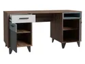 BRW Письмовий стіл Raven 150 см з 2 дверима та шухлядою дуб, цінний дуб/білий/чорний DASZ/SZW/BI/CZ фото thumb №3