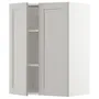IKEA METOD МЕТОД, навесной шкаф с полками / 2дверцы, белый / светло-серый, 60x80 см 794.597.07 фото