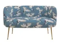 BRW Комплект для гостиной Cloe диван-кресло пуф гламур синий, Печать Краны 0260-007-80/P2 белый синий ZE-CLOE-2S+ES+H-G3-PR_ZURAWIE_0260-007-80/P2 фото thumb №3