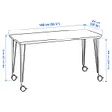 IKEA ANFALLARE АНФАЛЛАРЕ / KRILLE КРІЛЛЕ, письмовий стіл, бамбук / чорний, 140x65 см 895.099.95 фото thumb №2