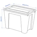 IKEA SAMLA САМЛА, контейнер с крышкой, прозрачный, 39x28x28 см / 22 л 694.408.22 фото thumb №5