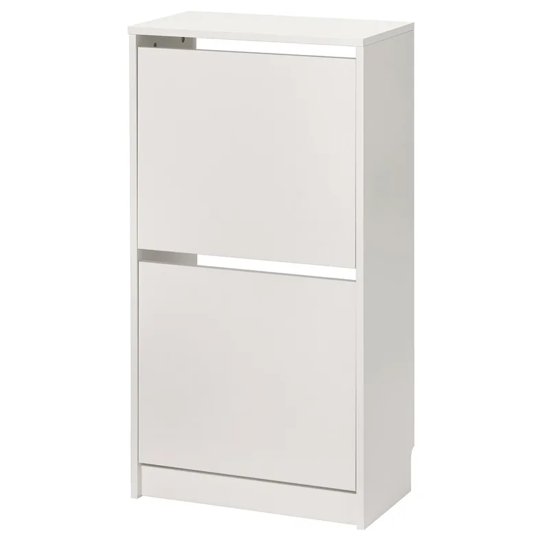 IKEA BISSA БІССА, шафа для взуття з 2 відділеннями, білий, 49x28x93 см 705.302.56 фото №1