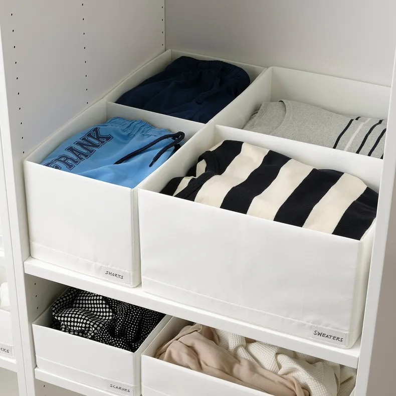 IKEA STUK СТУК, ящик с отделениями, белый, 20x51x18 см 804.744.34 фото №5