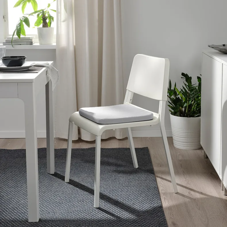 IKEA STAGGSTARR СТАГГСТАРР, подушка на стілець, світло-сірий, 36x36x2.5 см 805.087.21 фото №4