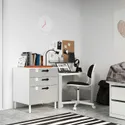 IKEA SMÅSTAD СМОСТАД / PLATSA ПЛАТСА, комод с 3 ящиками, белый / серый, 60x57x63 см 193.875.63 фото thumb №4