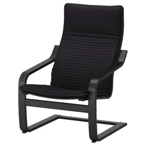IKEA POÄNG ПОЕНГ, крісло, чорно-коричневий / КНІСА чорний 592.408.28 фото