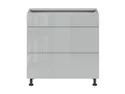 BRW Базовый шкаф для кухни Top Line 80 см с ящиками серый глянец, серый гранола/серый глянец TV_D3S_80/82_2SMB/SMB-SZG/SP фото thumb №1