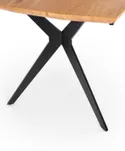 Обеденный стол раскладной HALMAR GUSTAVO 140-180x80 см - золотой дуб, ножки - черные фото thumb №7