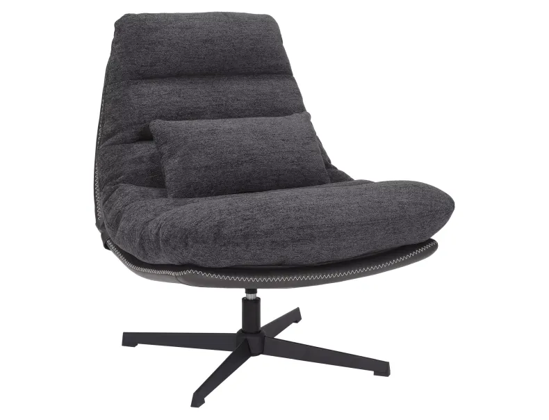 Крісло м'яке поворотне SIGNAL FELICIA RAVEN, тканина: темно-сірий фото №1