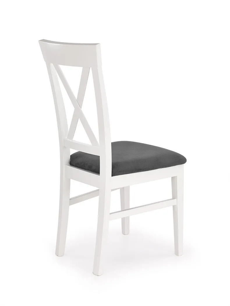 Кухонний стілець HALMAR BERGAMO білий/сірий фото №2