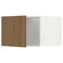 IKEA METOD МЕТОД, верхня шафа для холодильн / мороз кам, білий / Tistorp імітація коричневого горіха, 60x40 см 995.189.04 фото