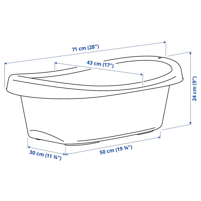 IKEA LÄTTSAM, ванна, Белый/бирюзовый 105.915.73 фото №6