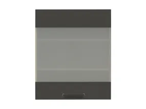 BRW Кухонна шафа Semi Line 60 см з вітриною вулканічного чорного кольору, чорний вулканічний SB_G_60/72_FV-DARV/CAW фото
