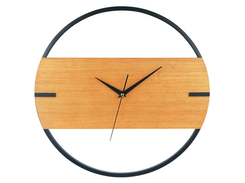 BRW Дизайнерские настенные часы из мдф коричневого цвета 080710 фото №1