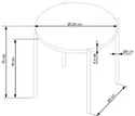 Круглий стіл HALMAR MORGAN 120x120 см дуб золотистий / чорний фото thumb №11