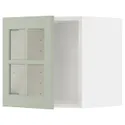 IKEA METOD МЕТОД, навесной шкаф со стеклянной дверцей, белый / светло-зеленый, 40x40 см 394.864.11 фото thumb №1